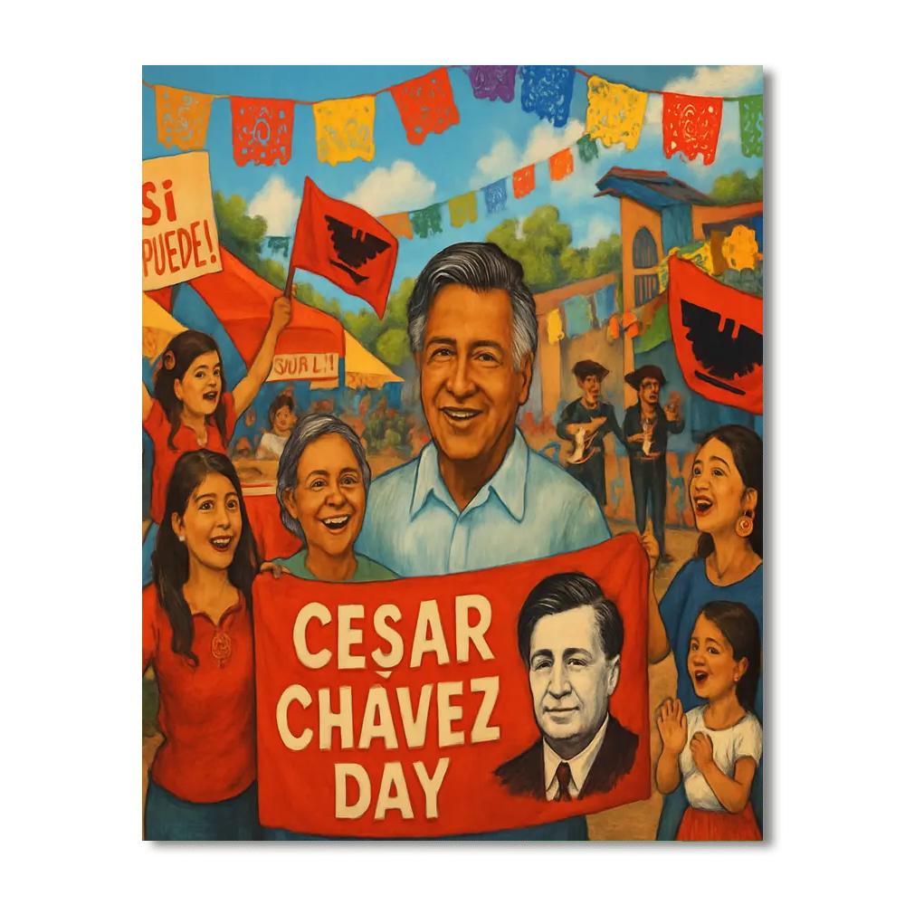 César Chavez Day Paint By Number
