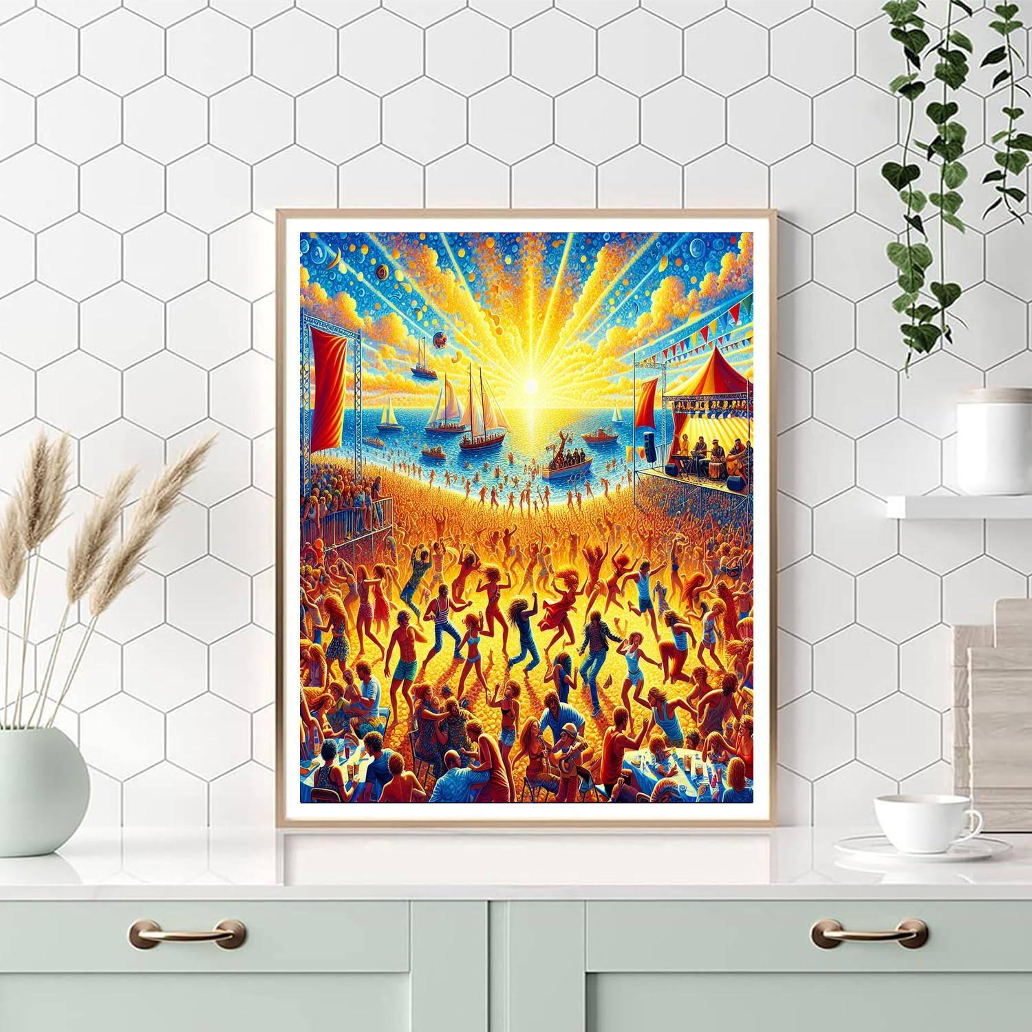 Summer Beach Festival Painting By Numbers Kit