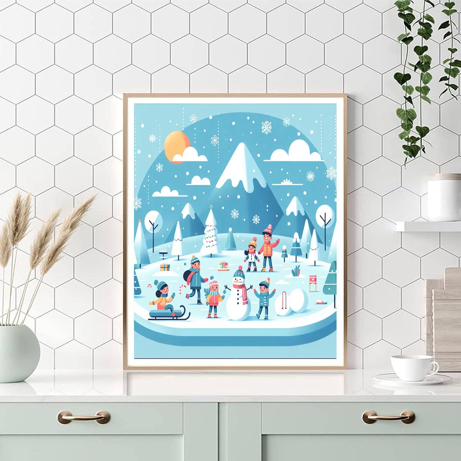 Frosty Wonderland DIY Paint By Numbers