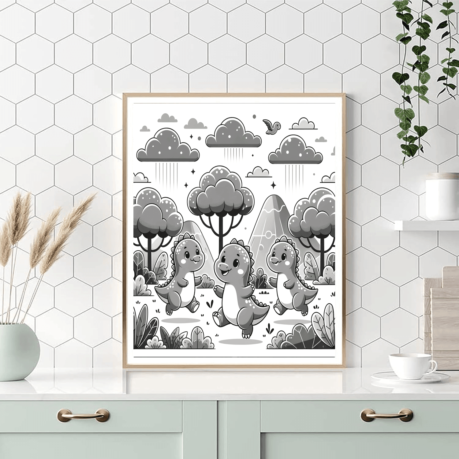 Charming Dinosaurs Paint By Number