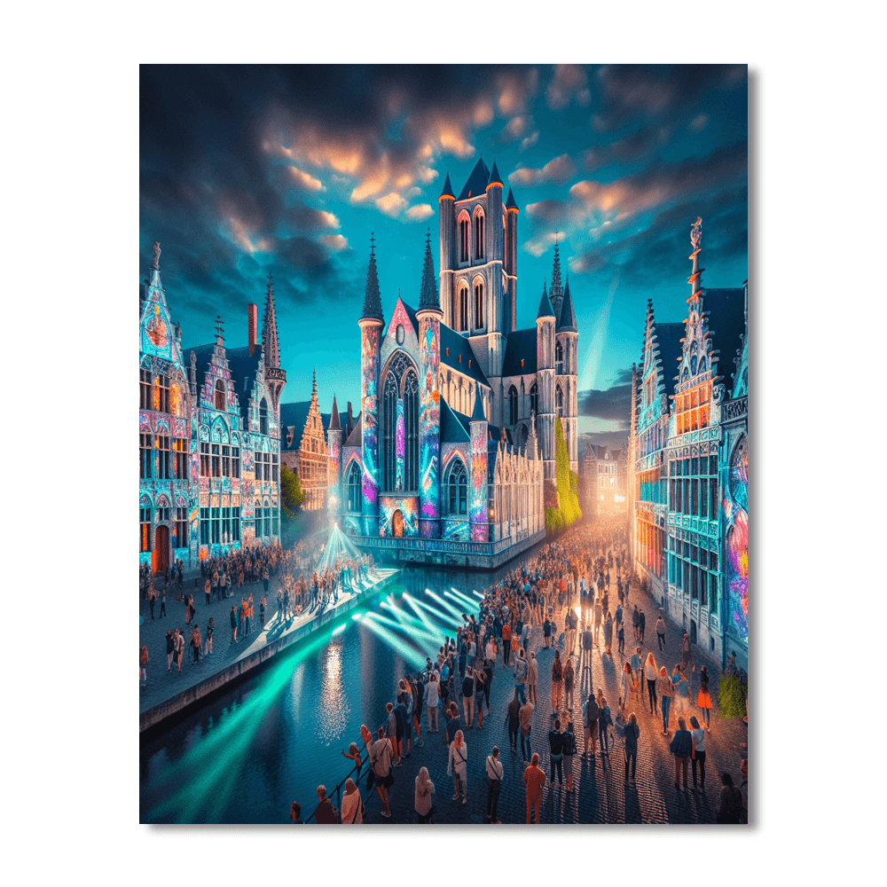 The Light Festival - Ghent, Belgium Paint By Numbers Kits