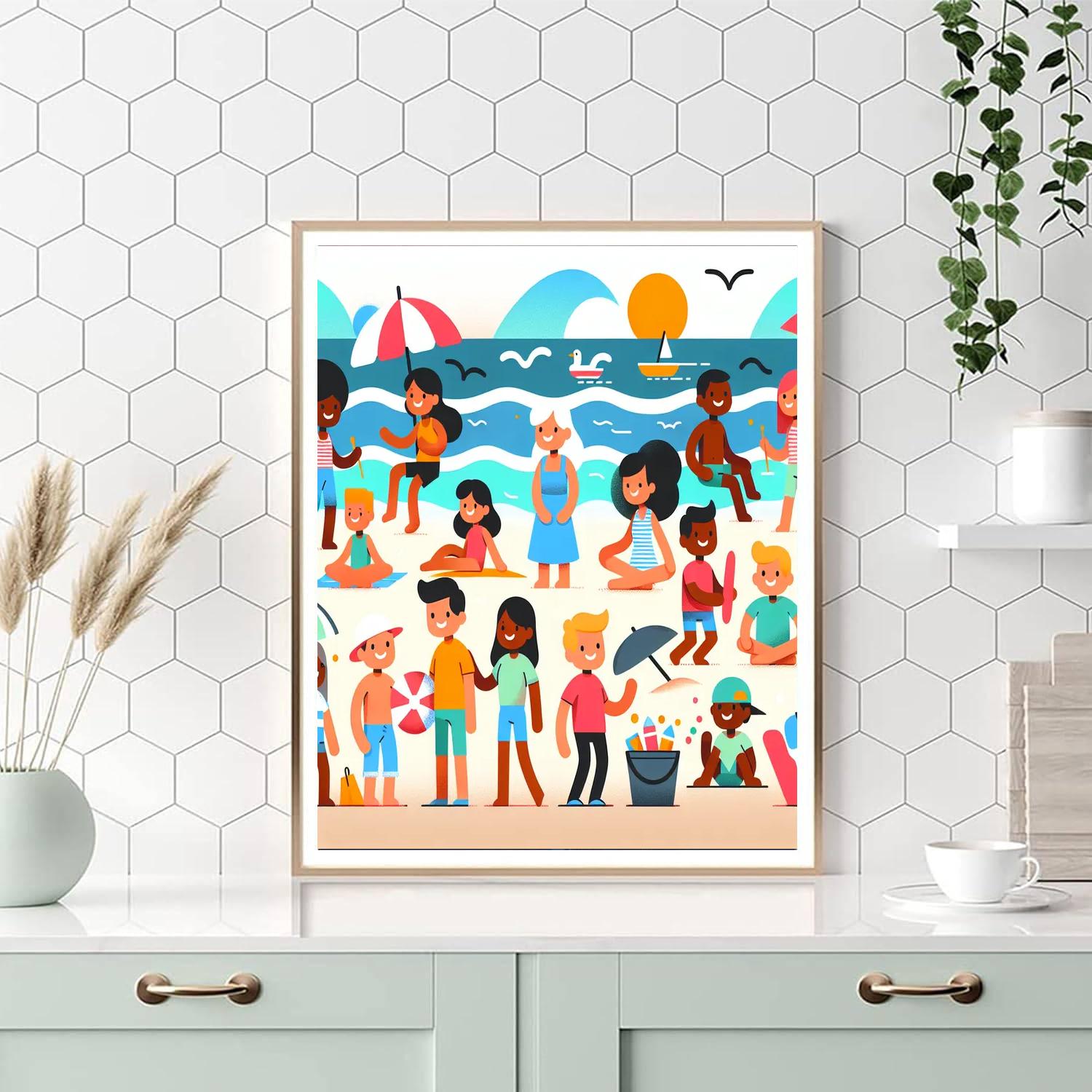 Breezy Beach Bash Painting By Numbers Kit