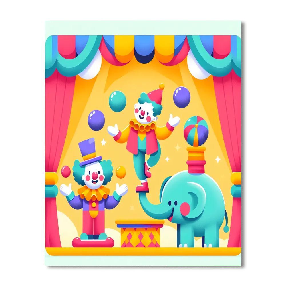 Circus Magic Adventure DIY Paint By Numbers