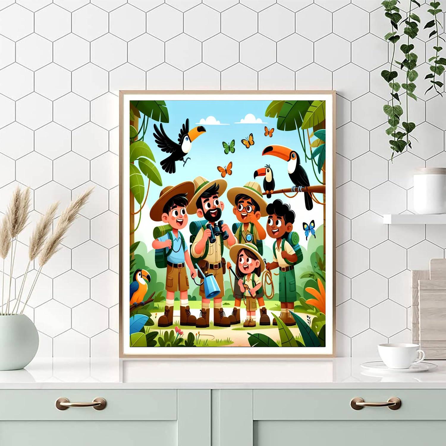 Amazing Adventures In The Jungle Numbered Painting Kits