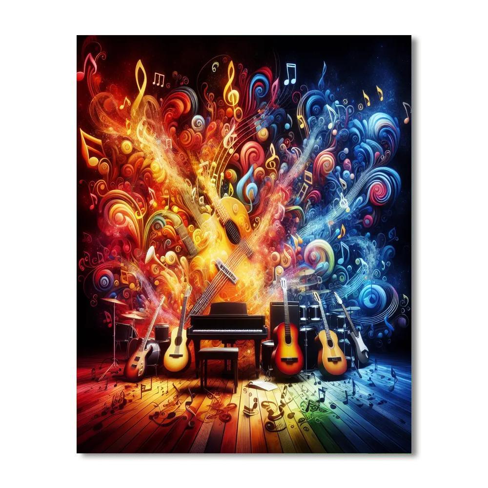 Artistic Journey Through Music Numbered Painting Kits