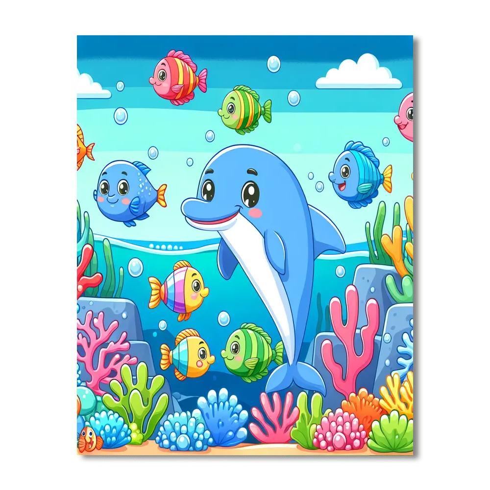 Incredible Underwater World Painting Number Kit