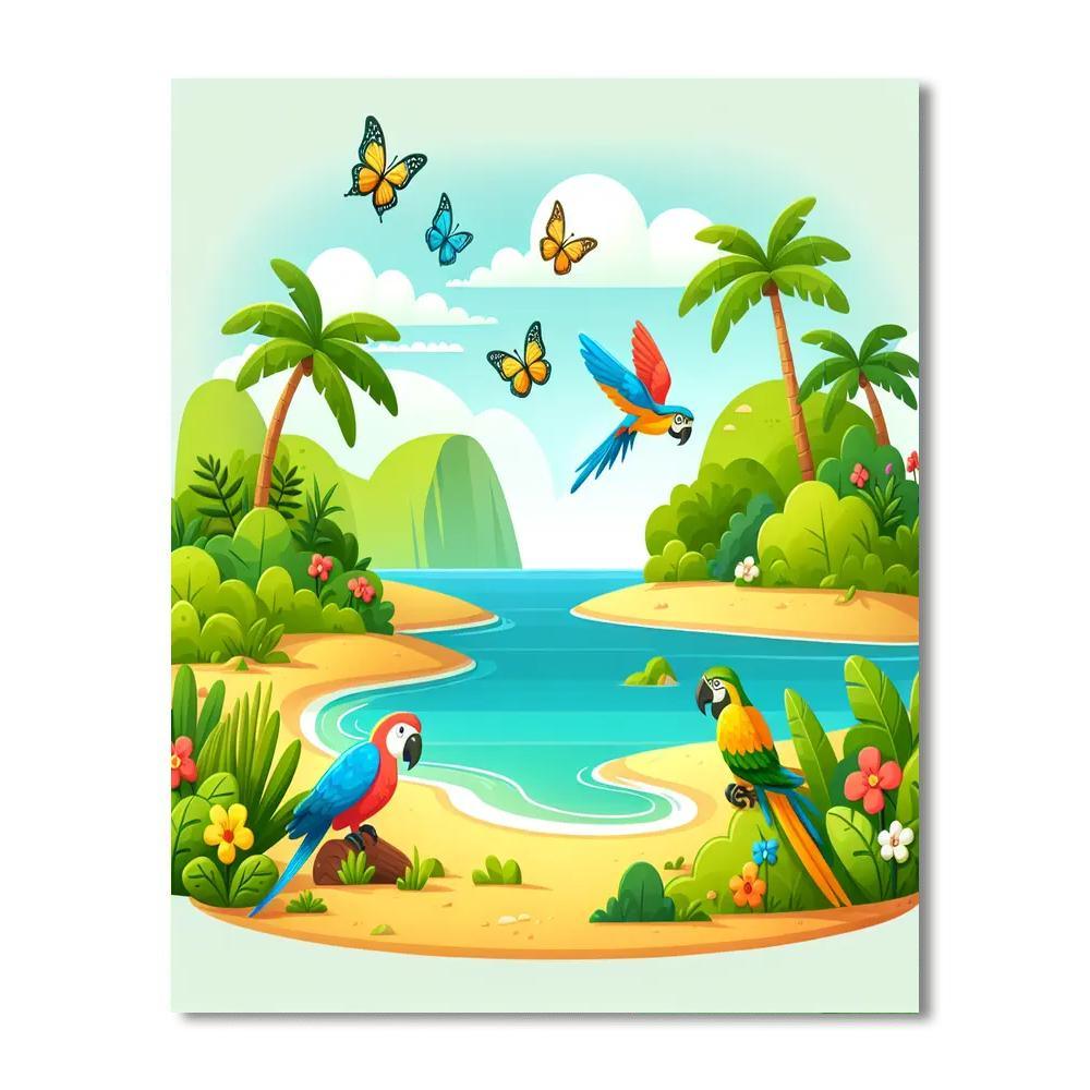 Imaginative Island Getaway Paint By Number