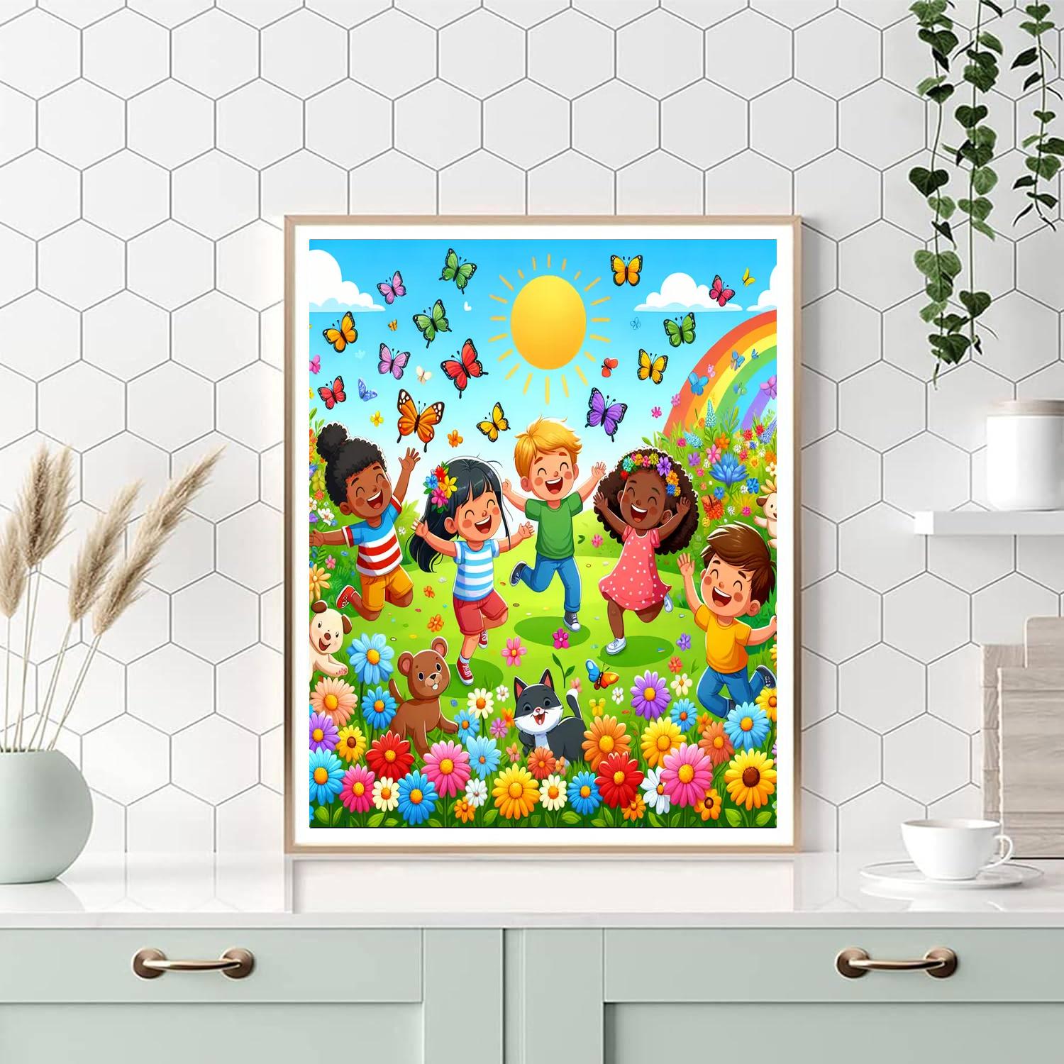 Joyful Spring Adventure Number Painting