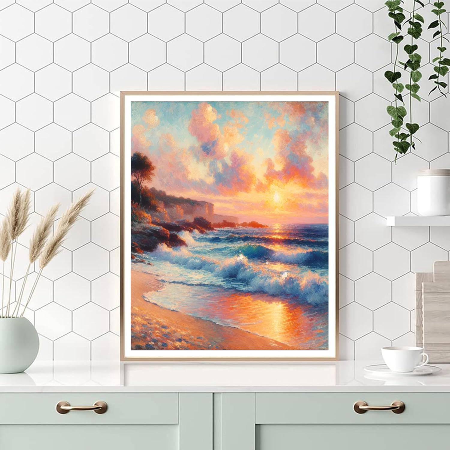 Sunset Over Serenity Bay DIY Paint By Numbers