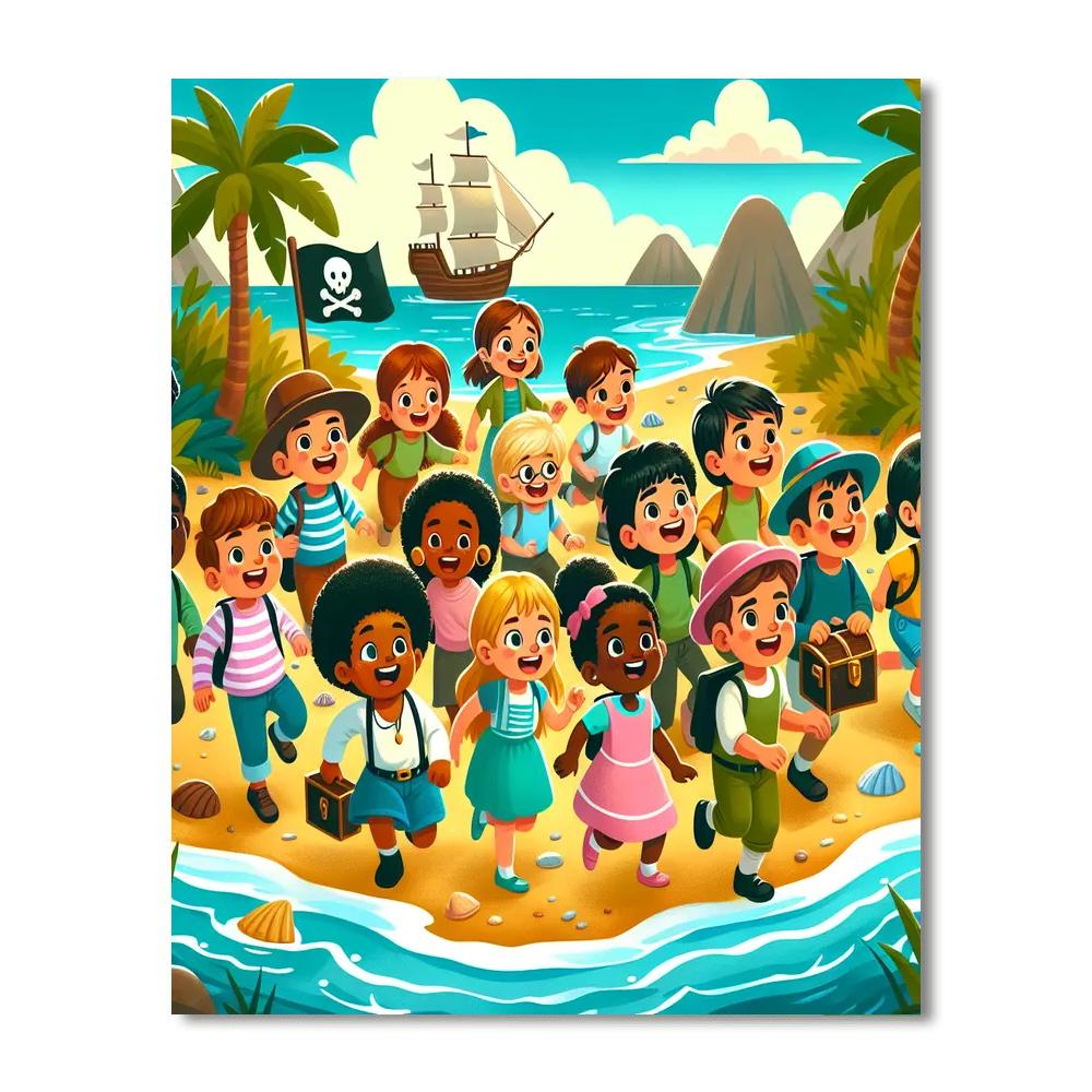 Adventurous Island Journey Paint By Number