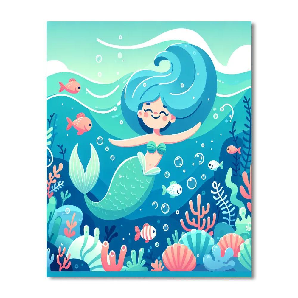 Mermaid's Ocean Journey Painting By Numbers Kit
