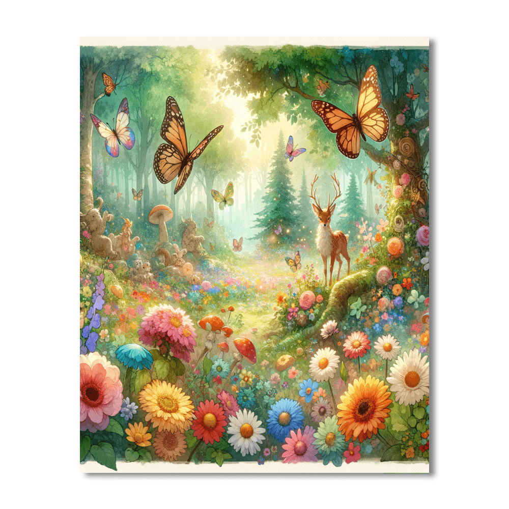 Charming Fairytale Forest Paint By Color