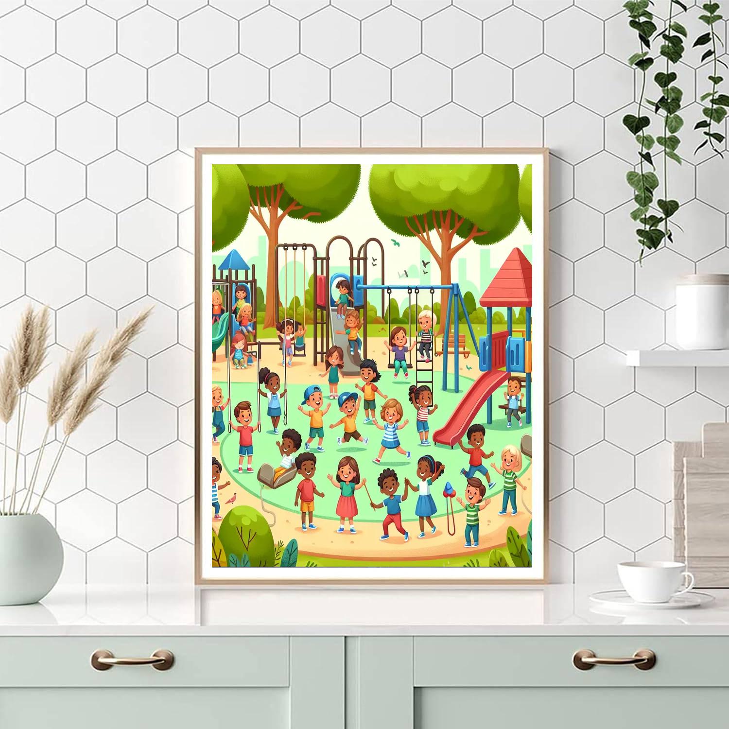 Vibrant Playground Fun Painting By Numbers Kit