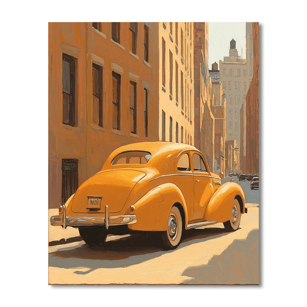 Edward Hopper Inspired Vintage Automobile  Paint By Numbers