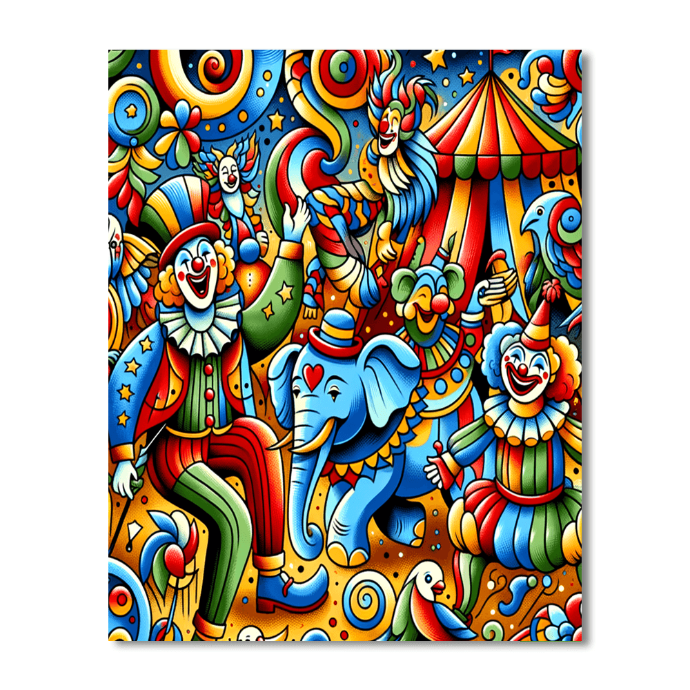 Playful Circus Adventure Paint By Color