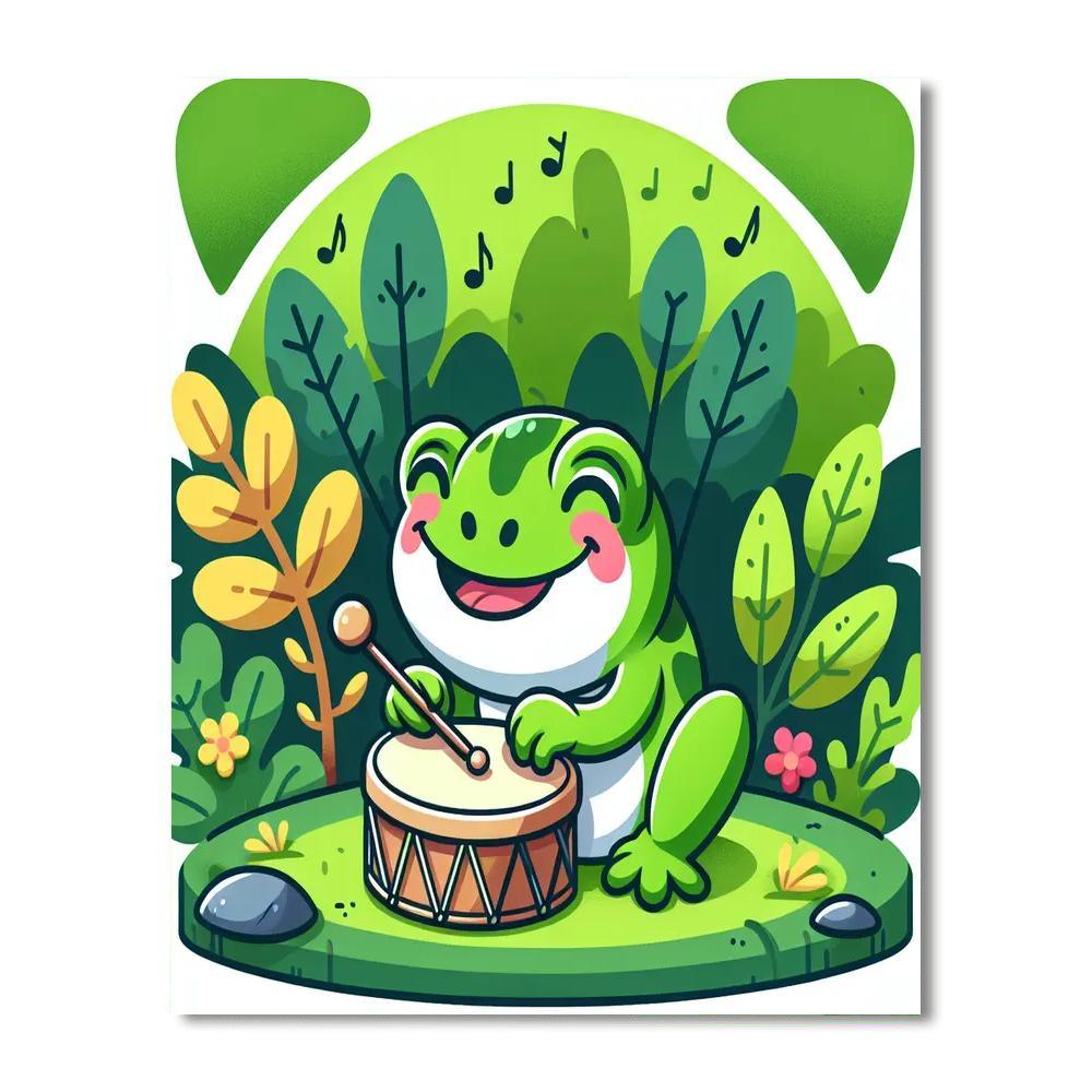 Frog's Rainforest Rhythm Paint By Color