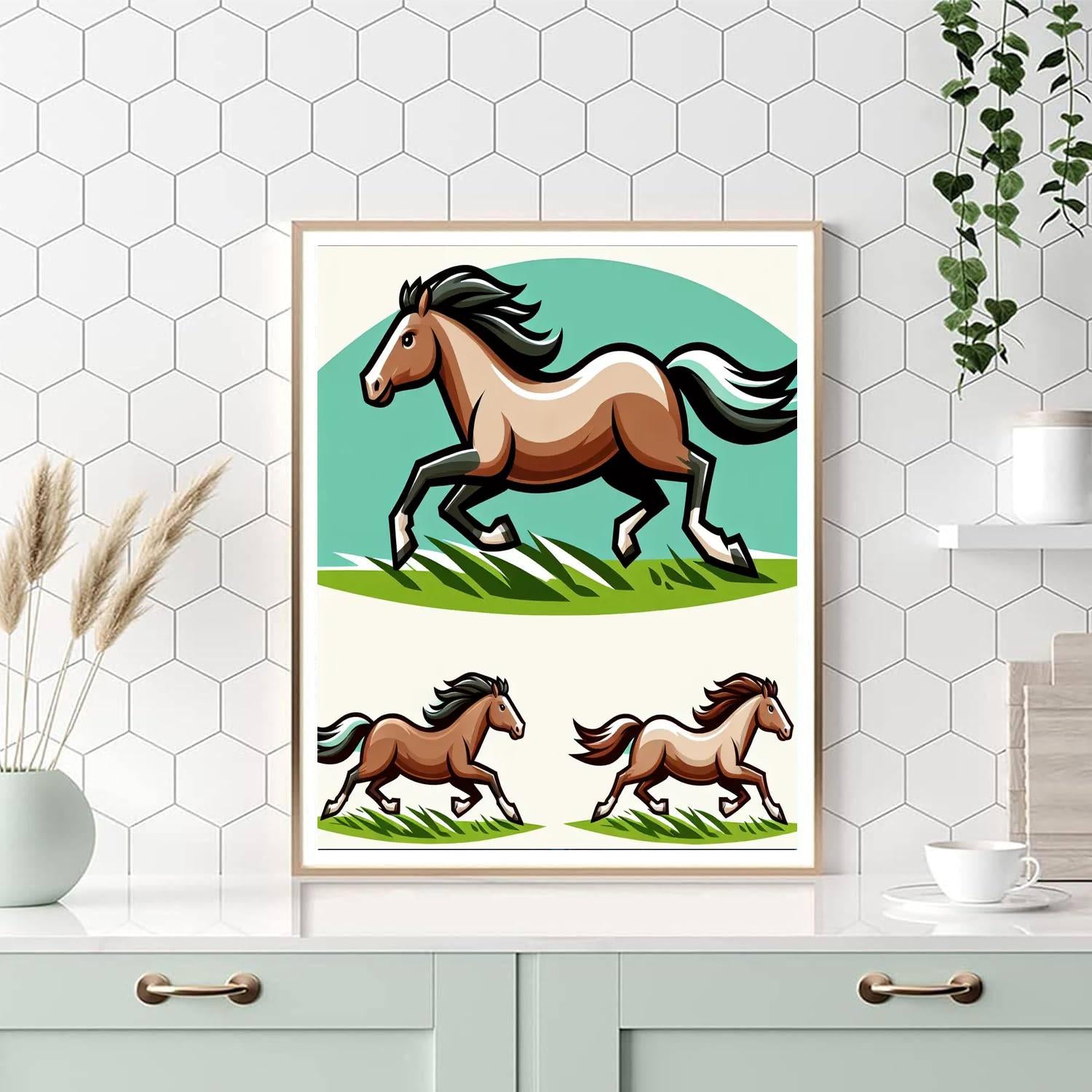 Galloping Wild Horses Paint By Numbers Art