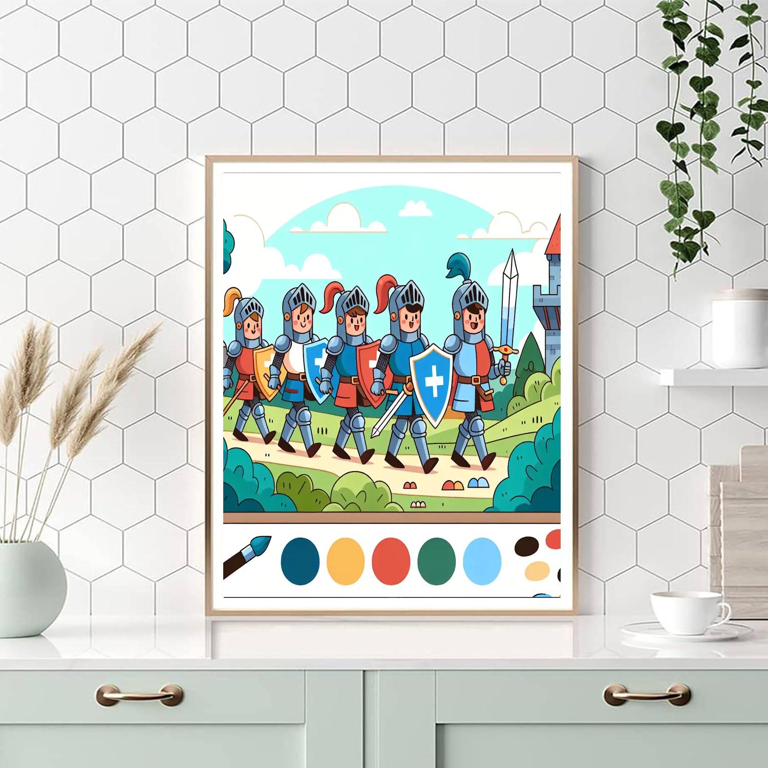 Knight's Quest For The Grail Paint By Numbers Art