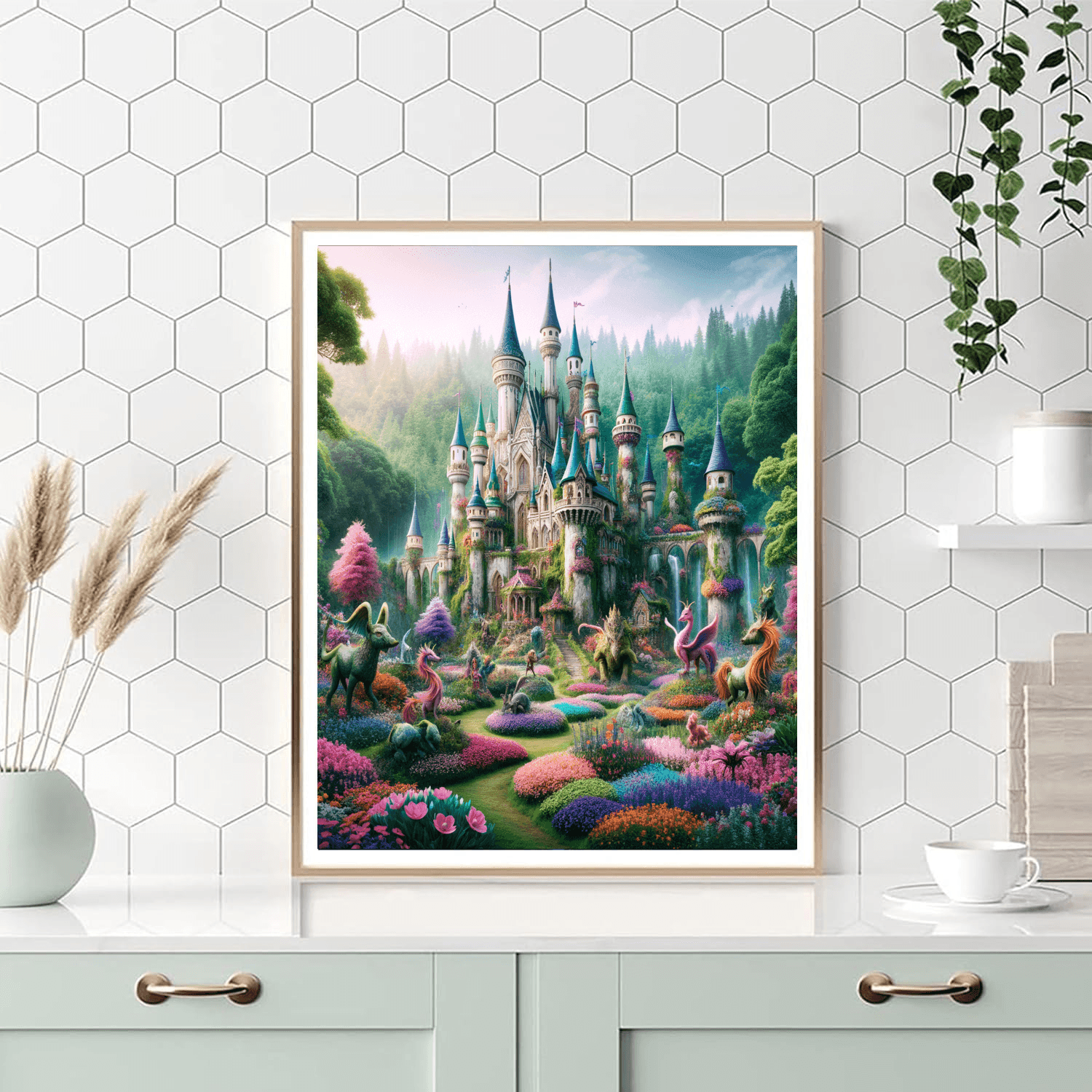 Fantasy Fairy Castle Paint By Color