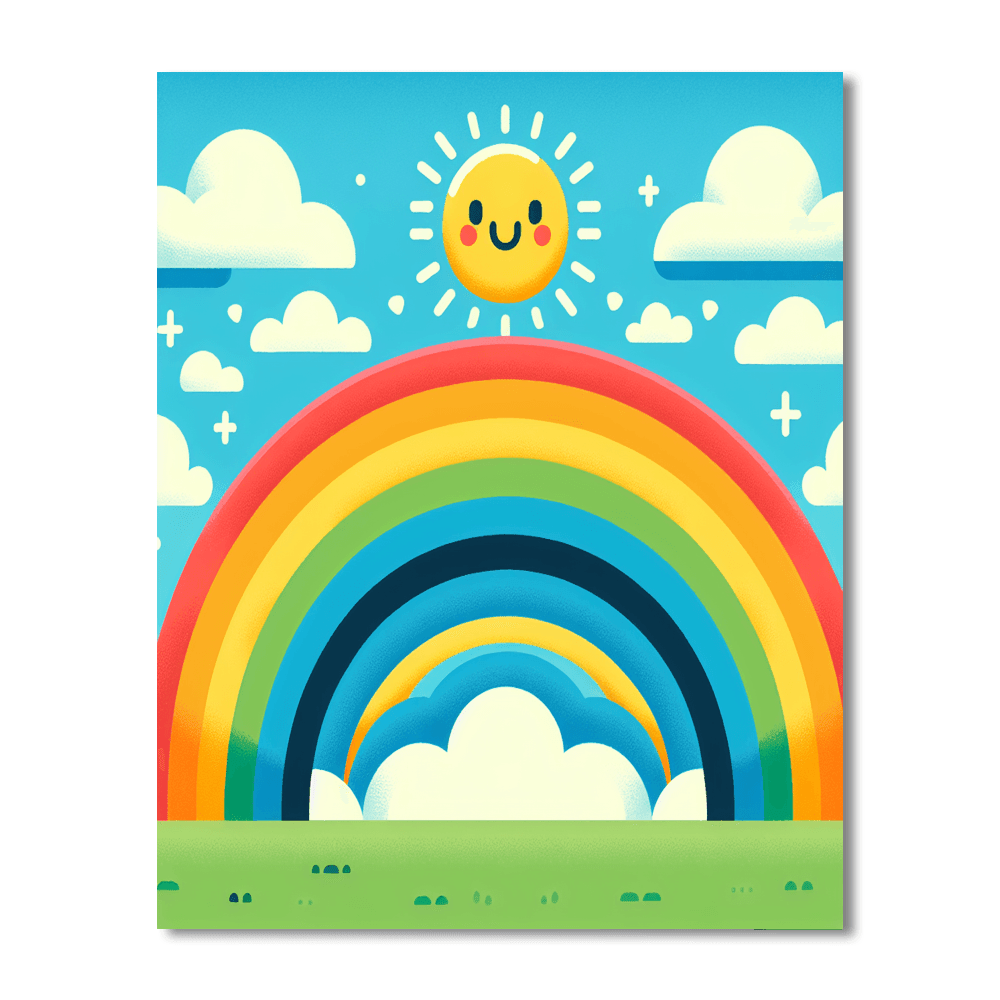 Sunny Rainbow Painting Number Kit