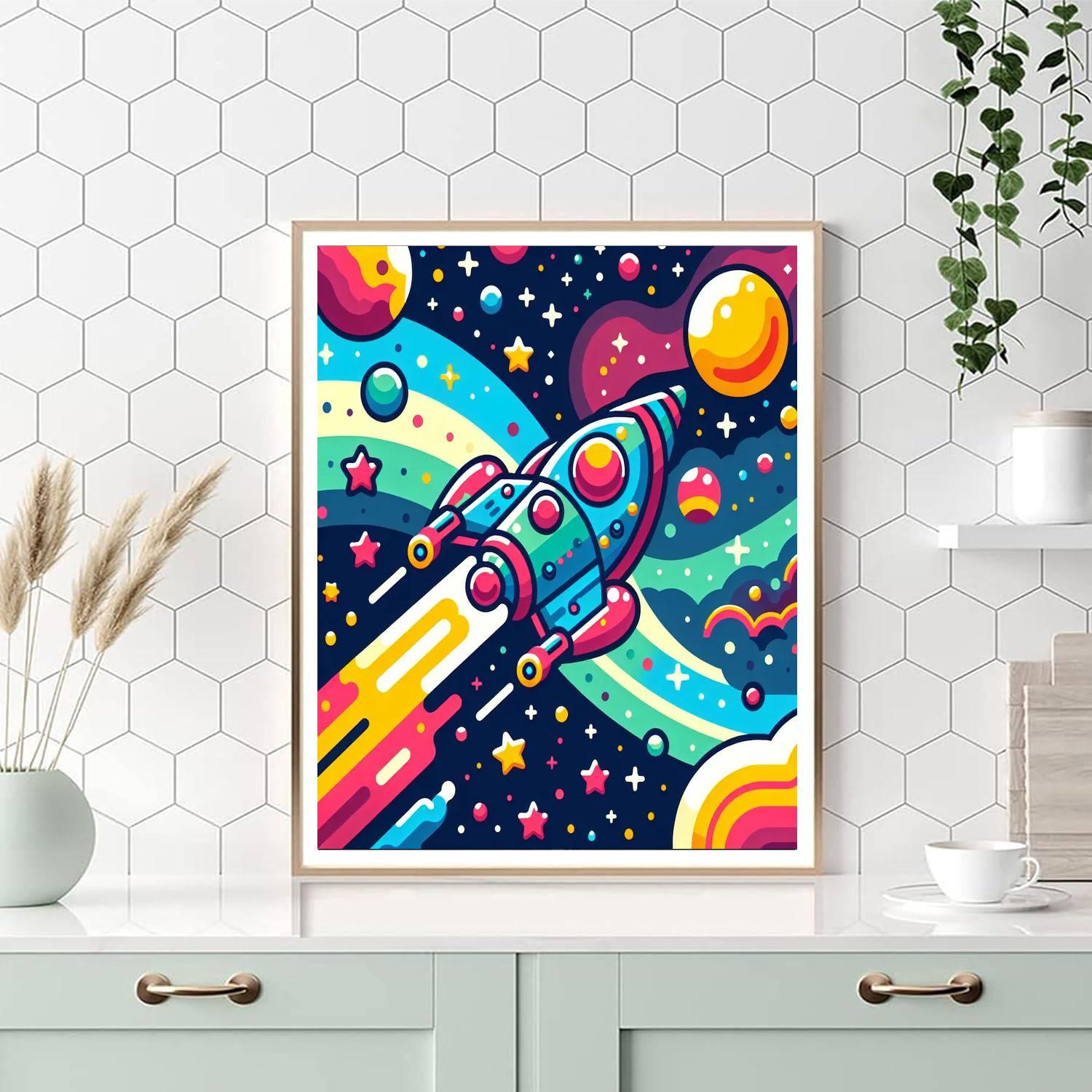 Cosmic Star Voyage Paint By Numbers Art