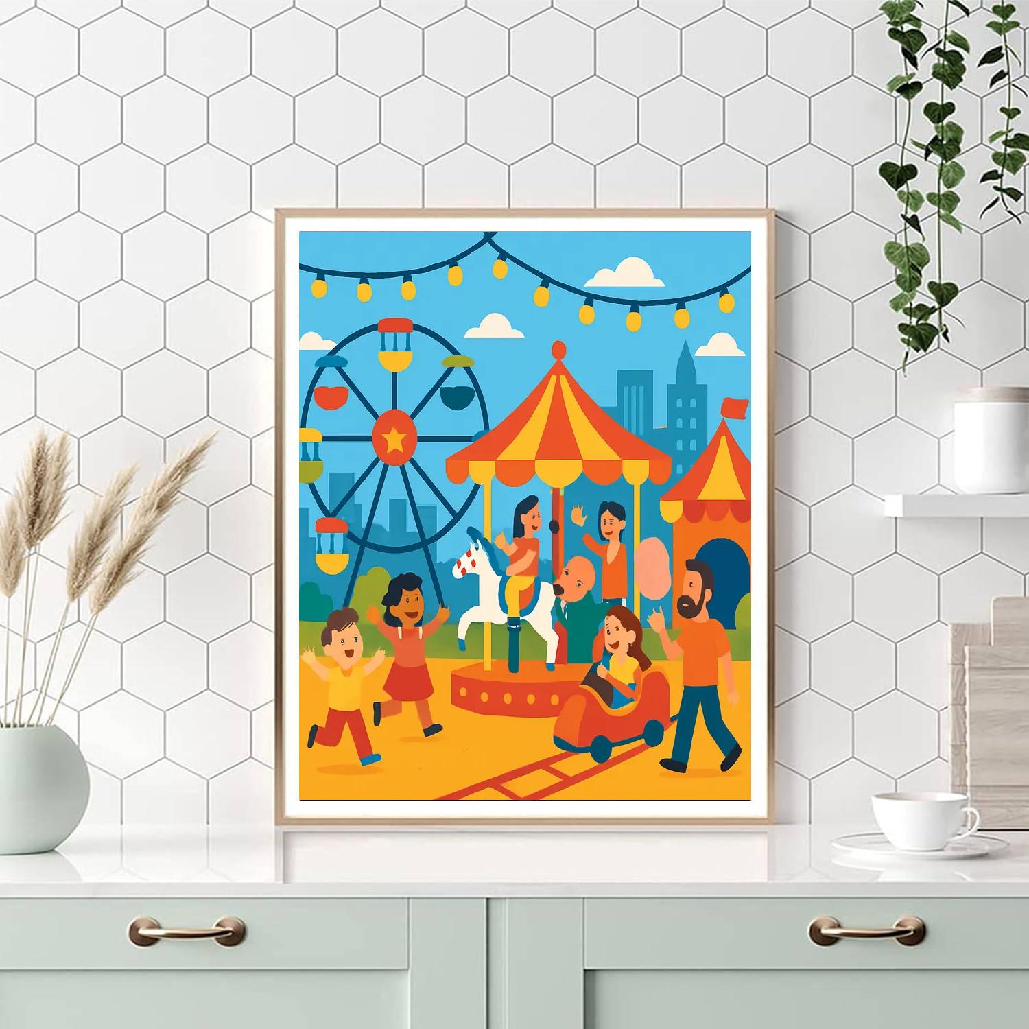 Jubilant City Carnival Paint By Color