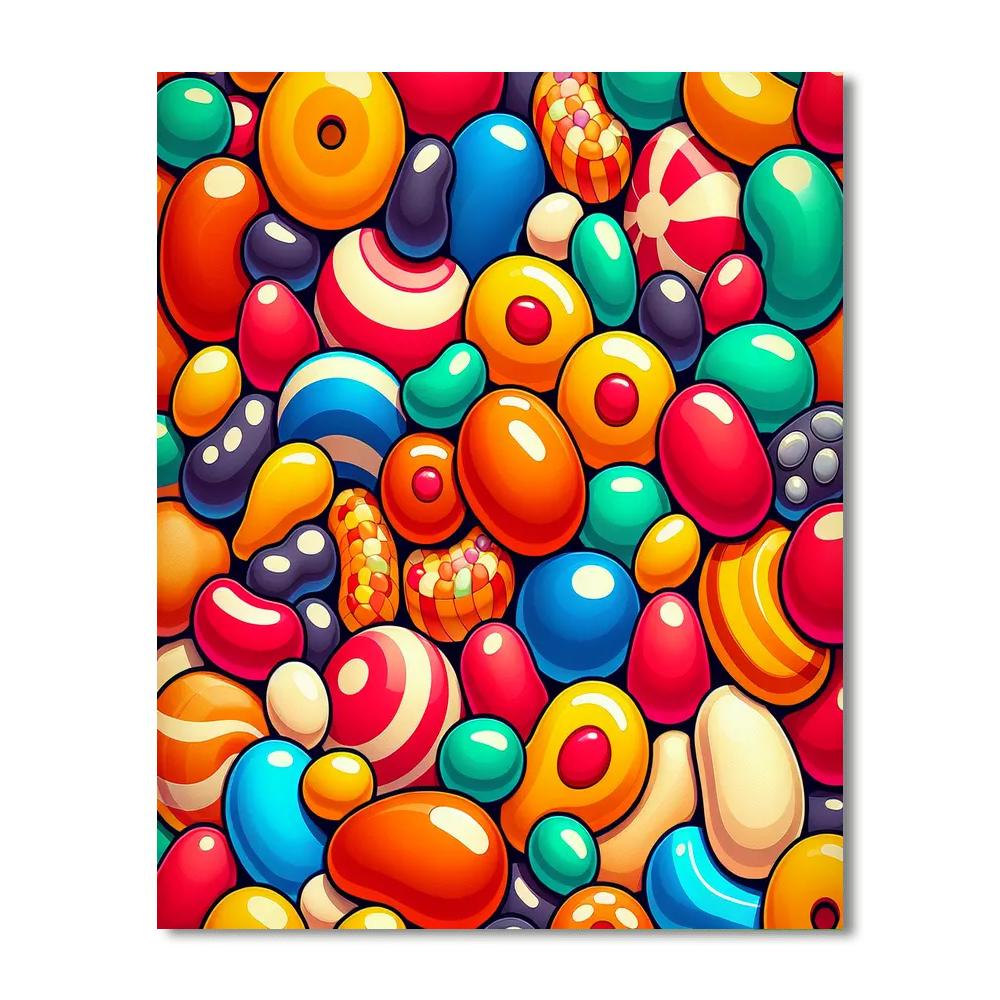 Jolly Jelly Beans Painting Number Kit