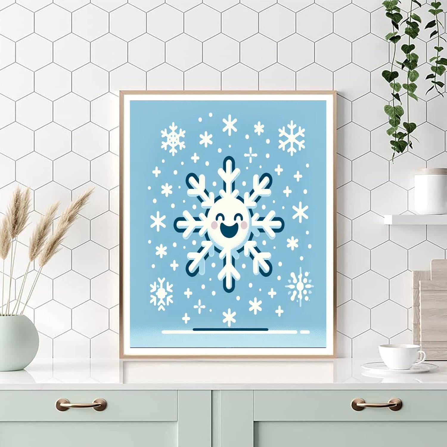 Spirited Snowflake Number Painting
