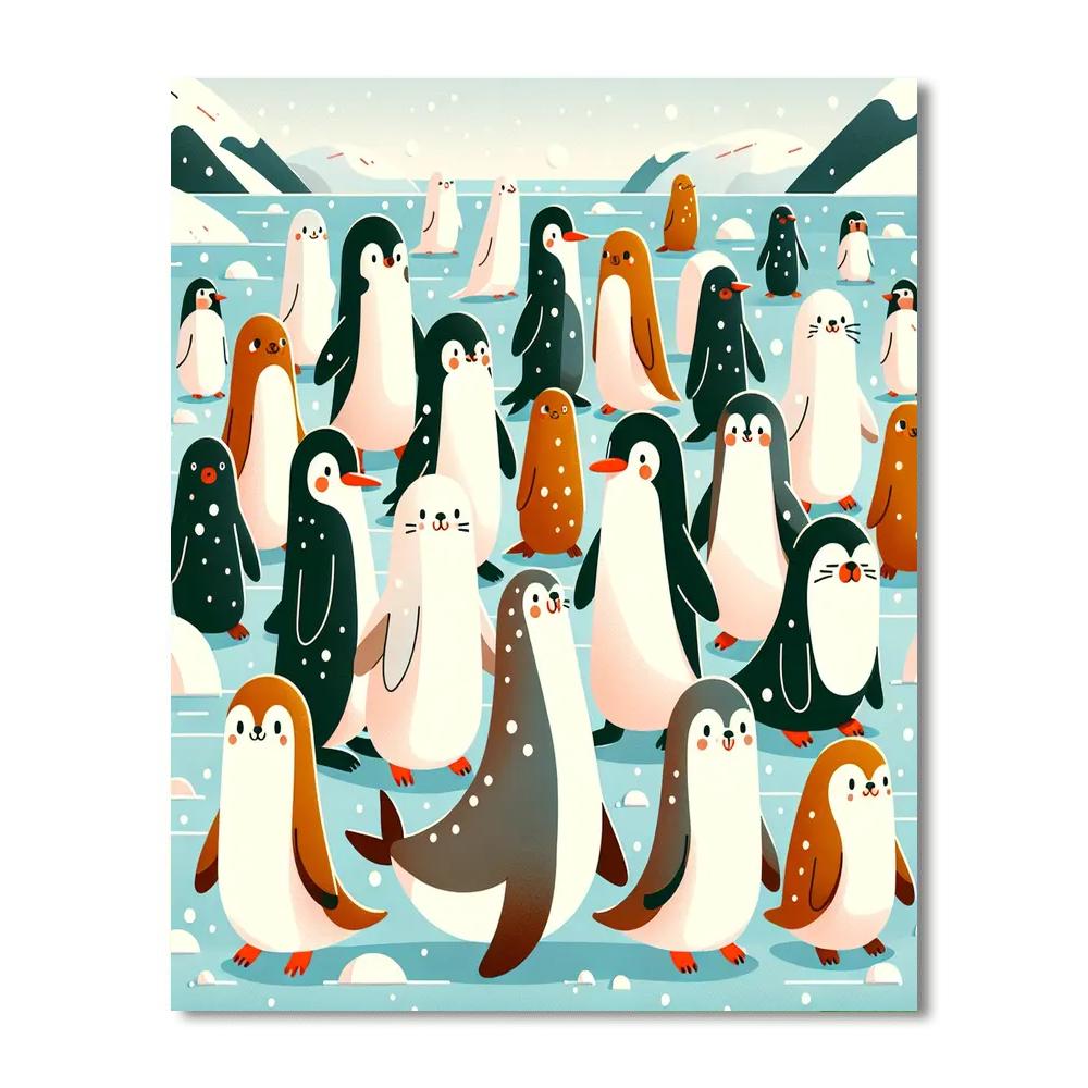 Winter Polar Parade Painting By Numbers Kit