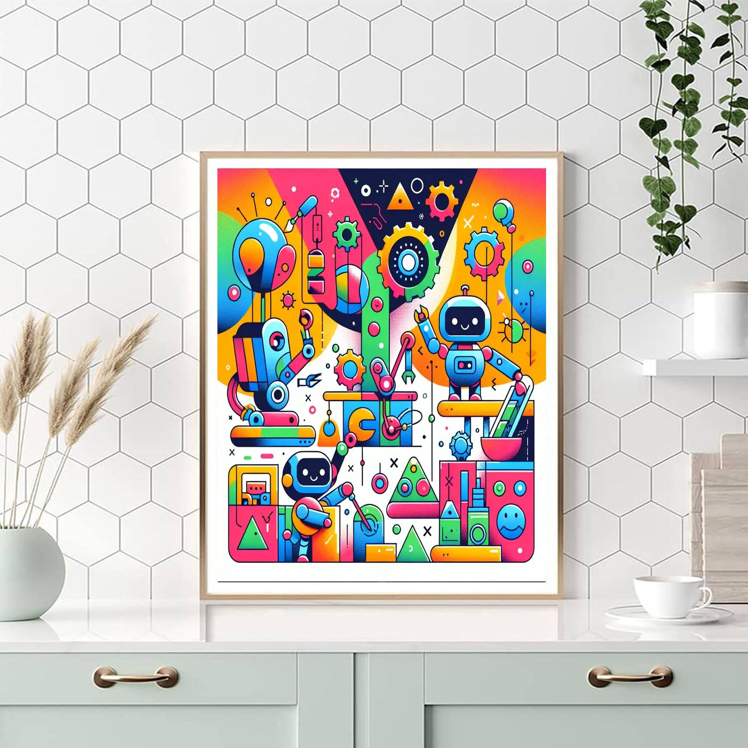 Robot Inventors' Playground Paint By Number