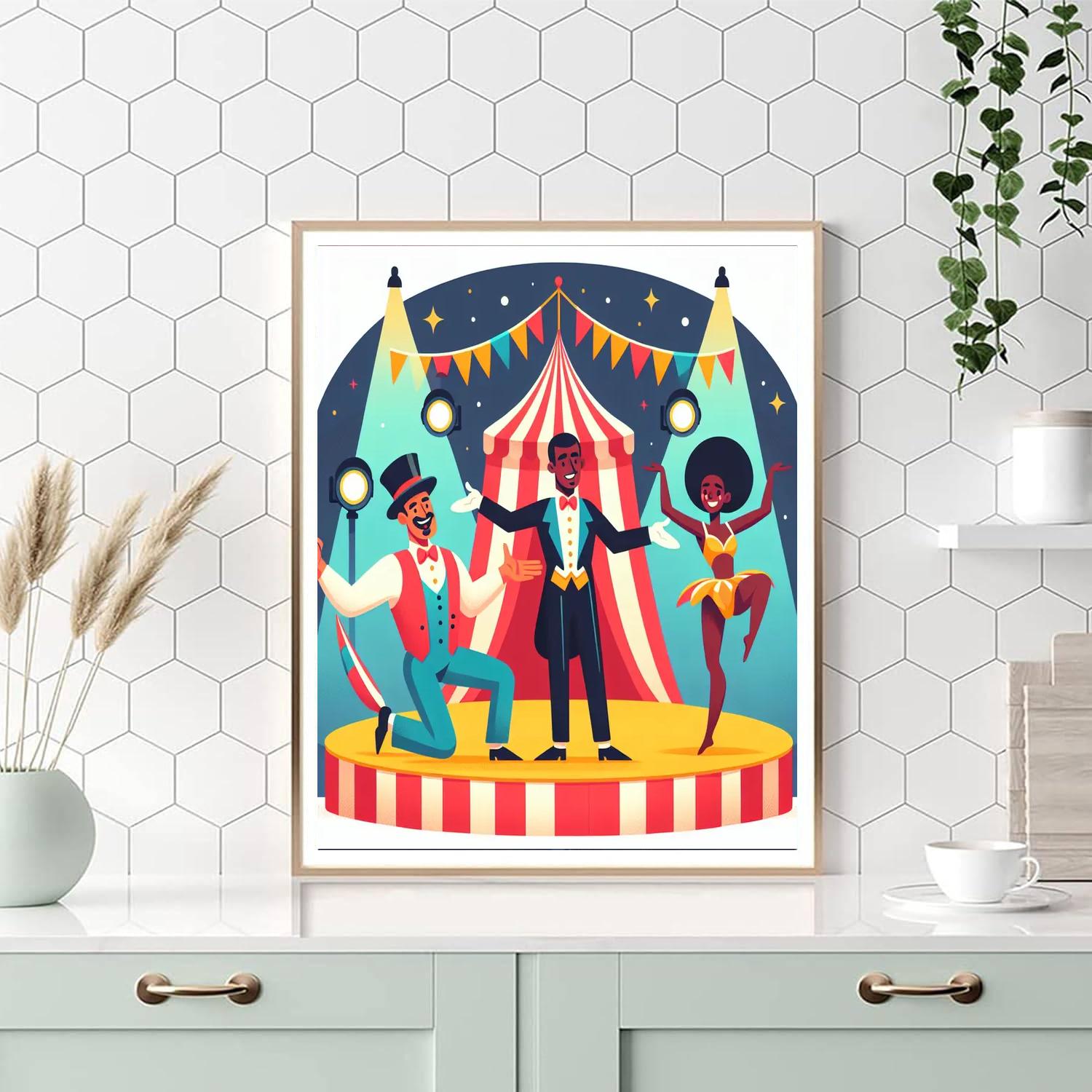 Circus Ringmaster Spectacle DIY Paint By Numbers