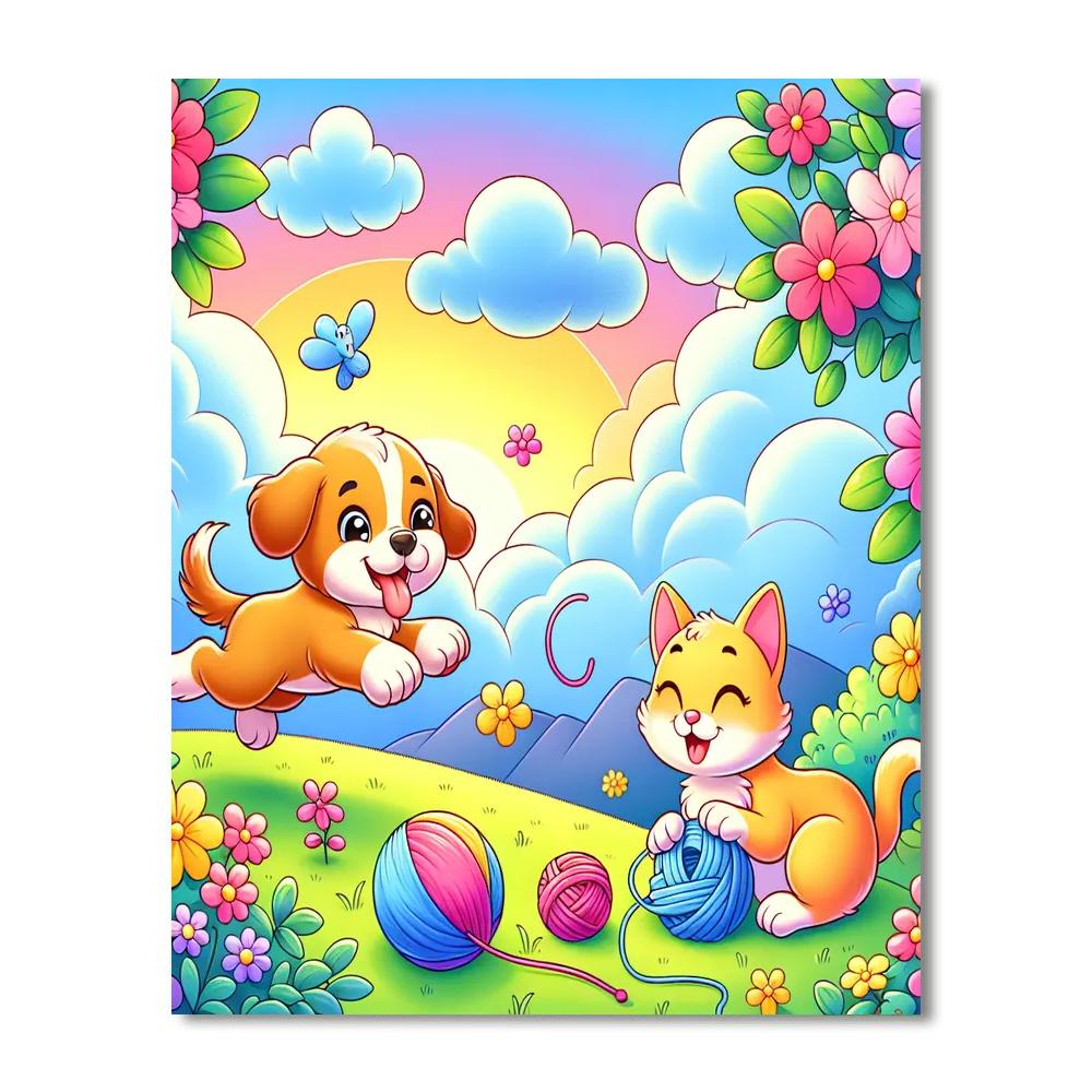 Cuddly Pet Adventure Numbered Painting Kits