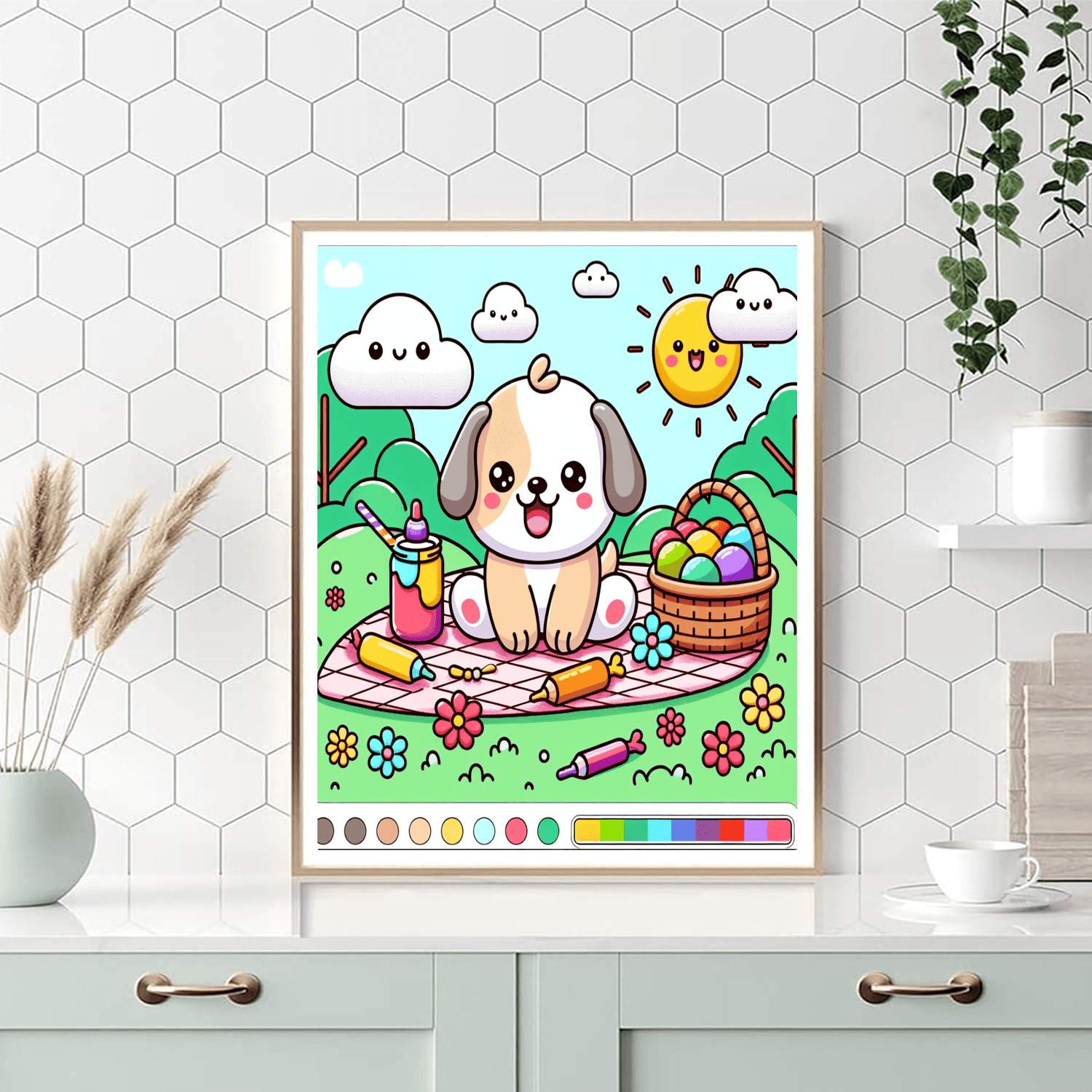 Puppy Picnic Party Paint By Numbers Kits