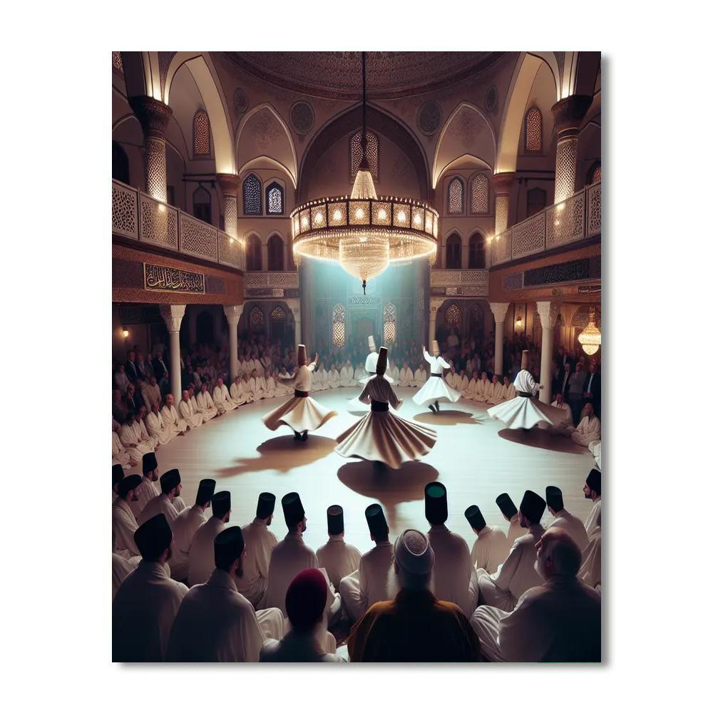 Whirling Dervishes Festival - Turkey Painting Number Kit