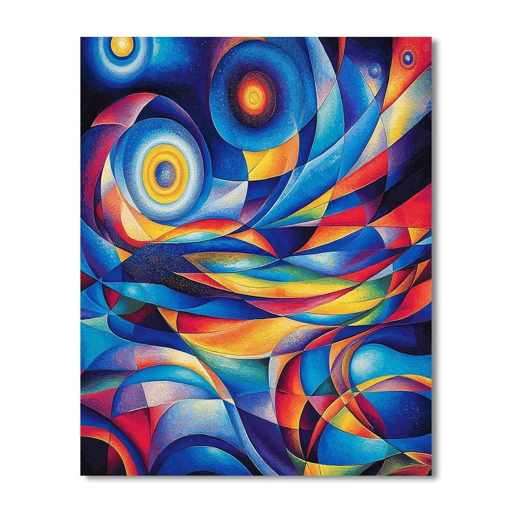 Wassily Kandinsky Inspired Cosmic Waves Of Color  Painting Number Kit
