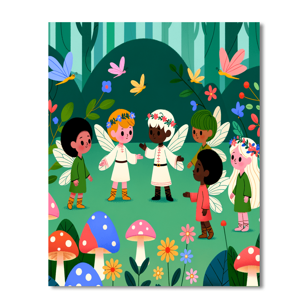 Magical Forest Fairies Paint By Color