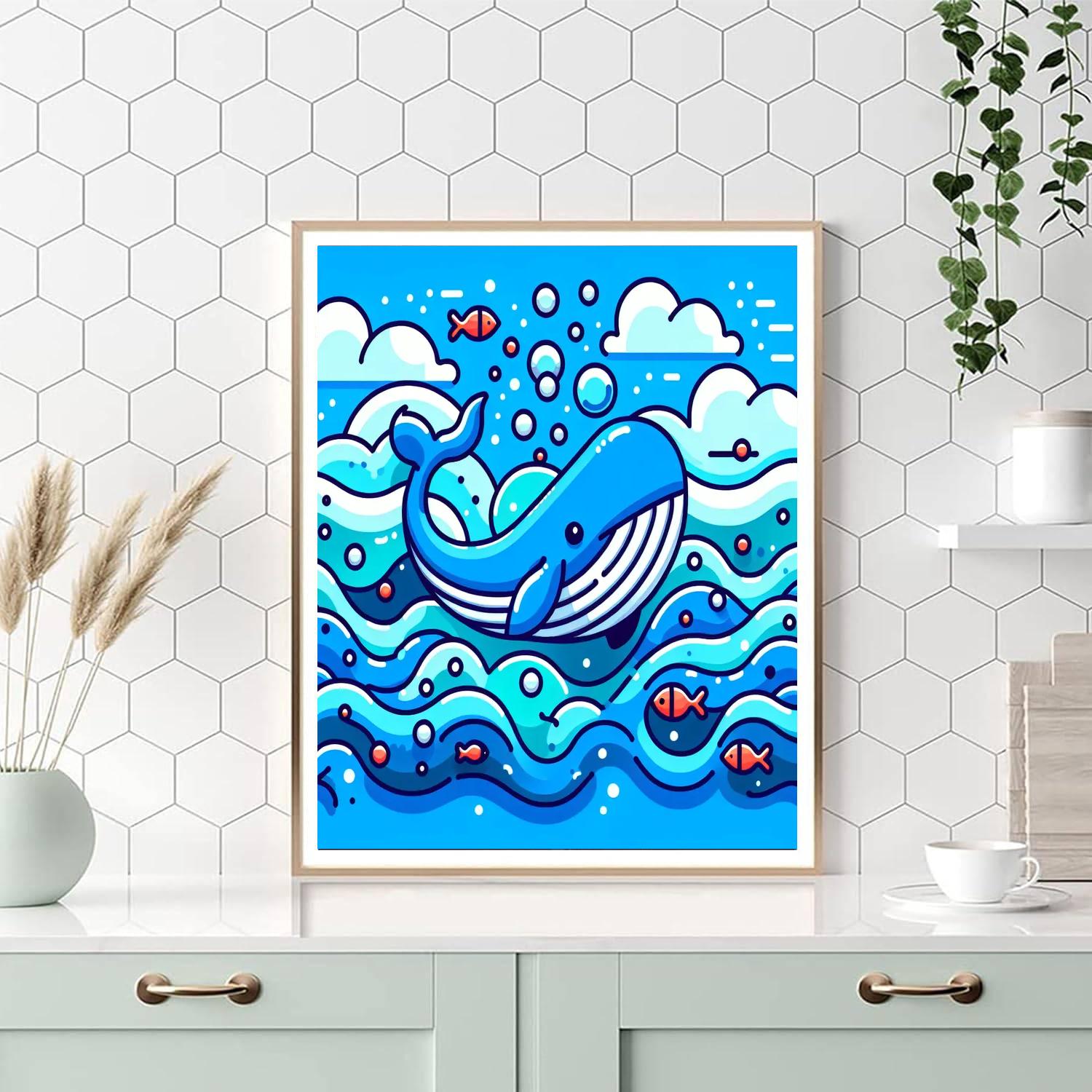 Whale’s Ocean Journey Numbered Painting Kits