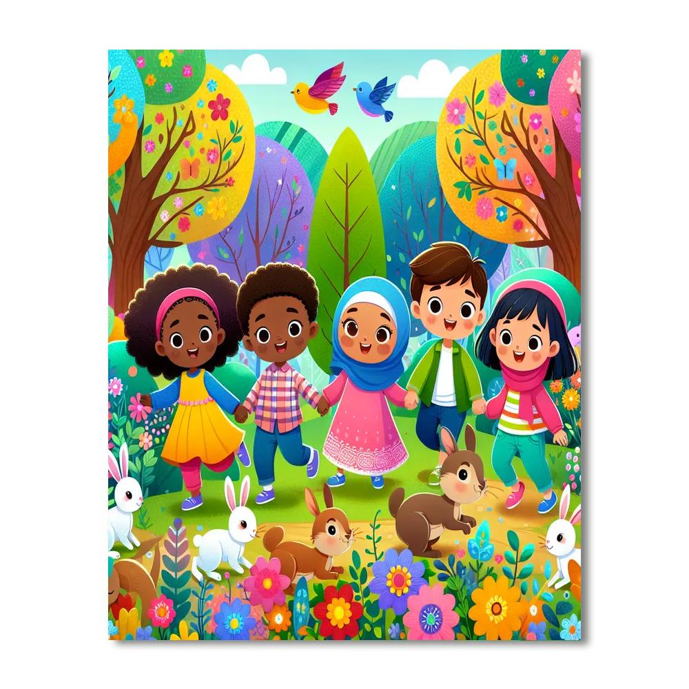 Explorers In The Enchanted Forest DIY Paint By Numbers