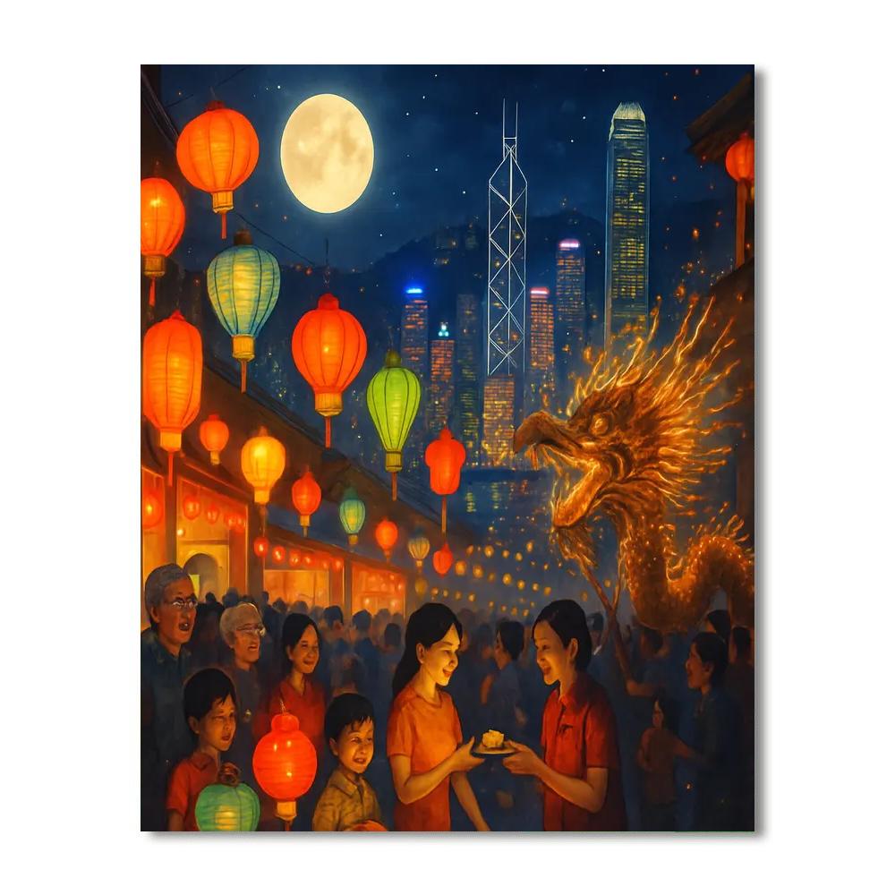 Mid-autumn Festival - Hong Kong, China Numbered Painting Kits