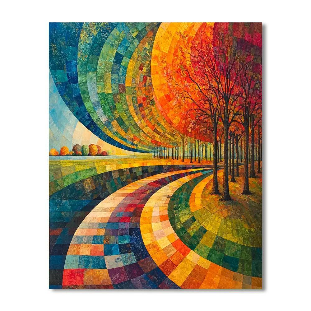 Robert Delaunay Inspired Prismatic Symphony Of Nature  Paint By Color