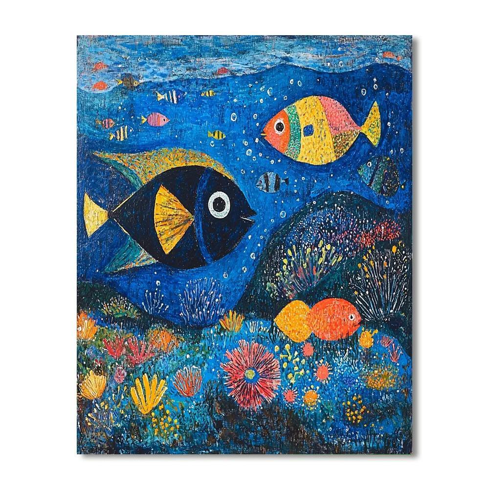 Paul Klee Inspired Oceanic Dance  Painting By Numbers Kit