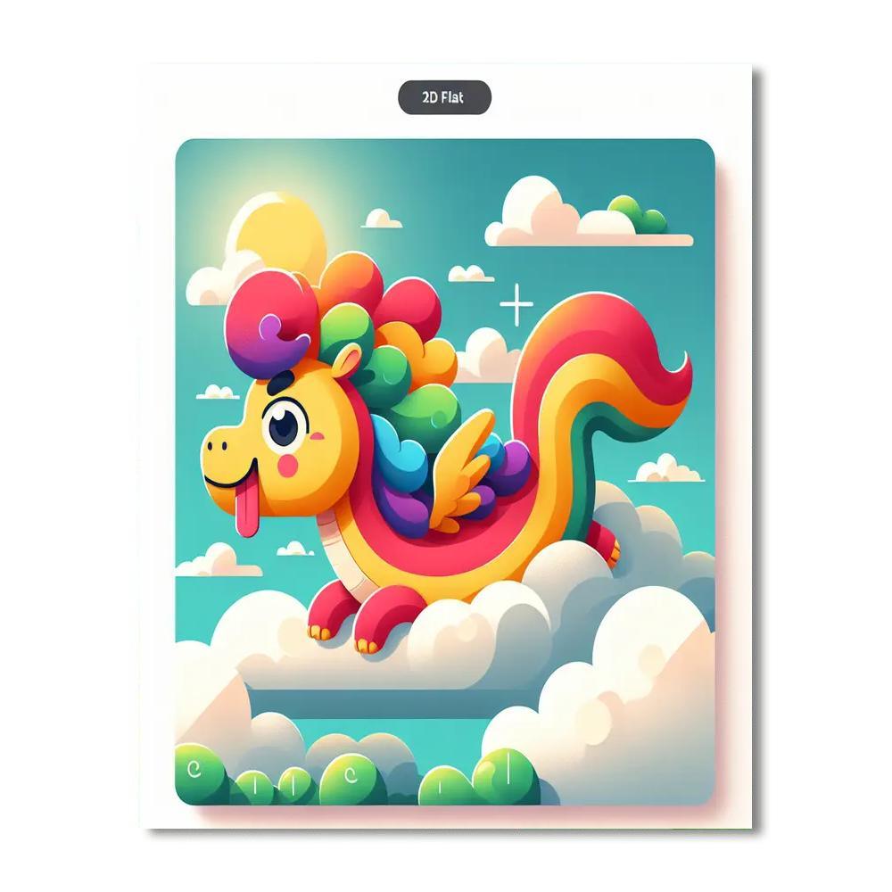 Magical Rainbow Dragon Paint By Numbers Kits