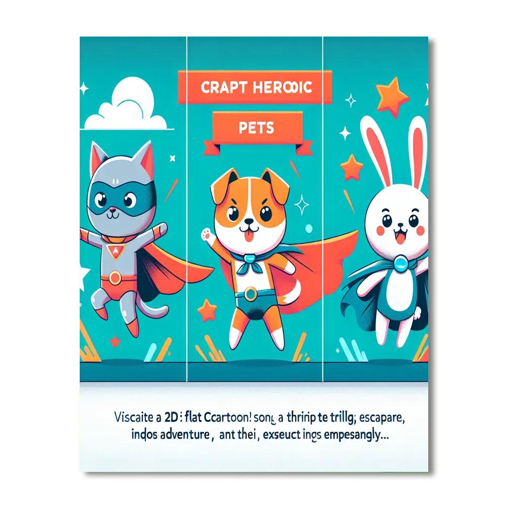 Heroic Adventures Of Super Pets Painting Number Kit