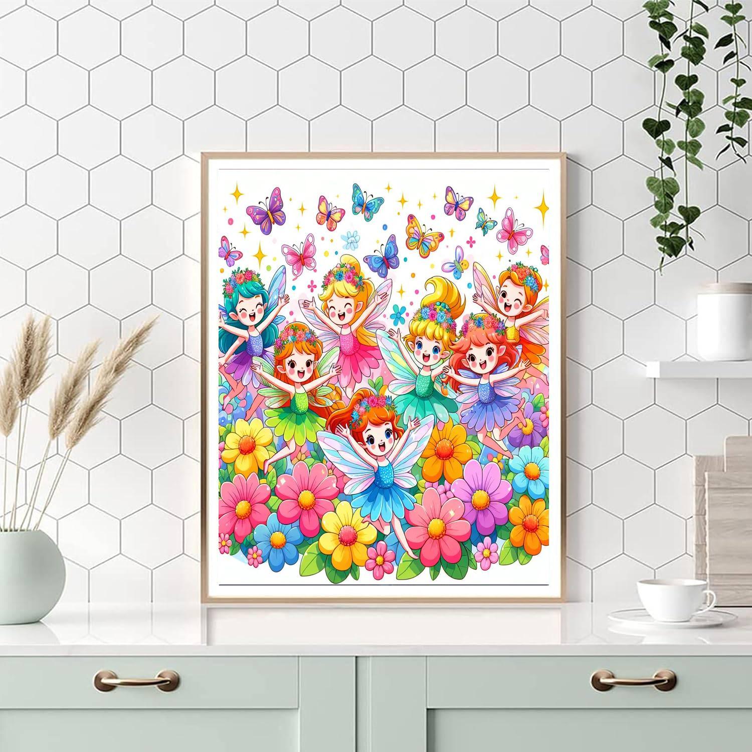 Frolicking Fairy Friends Paint By Color