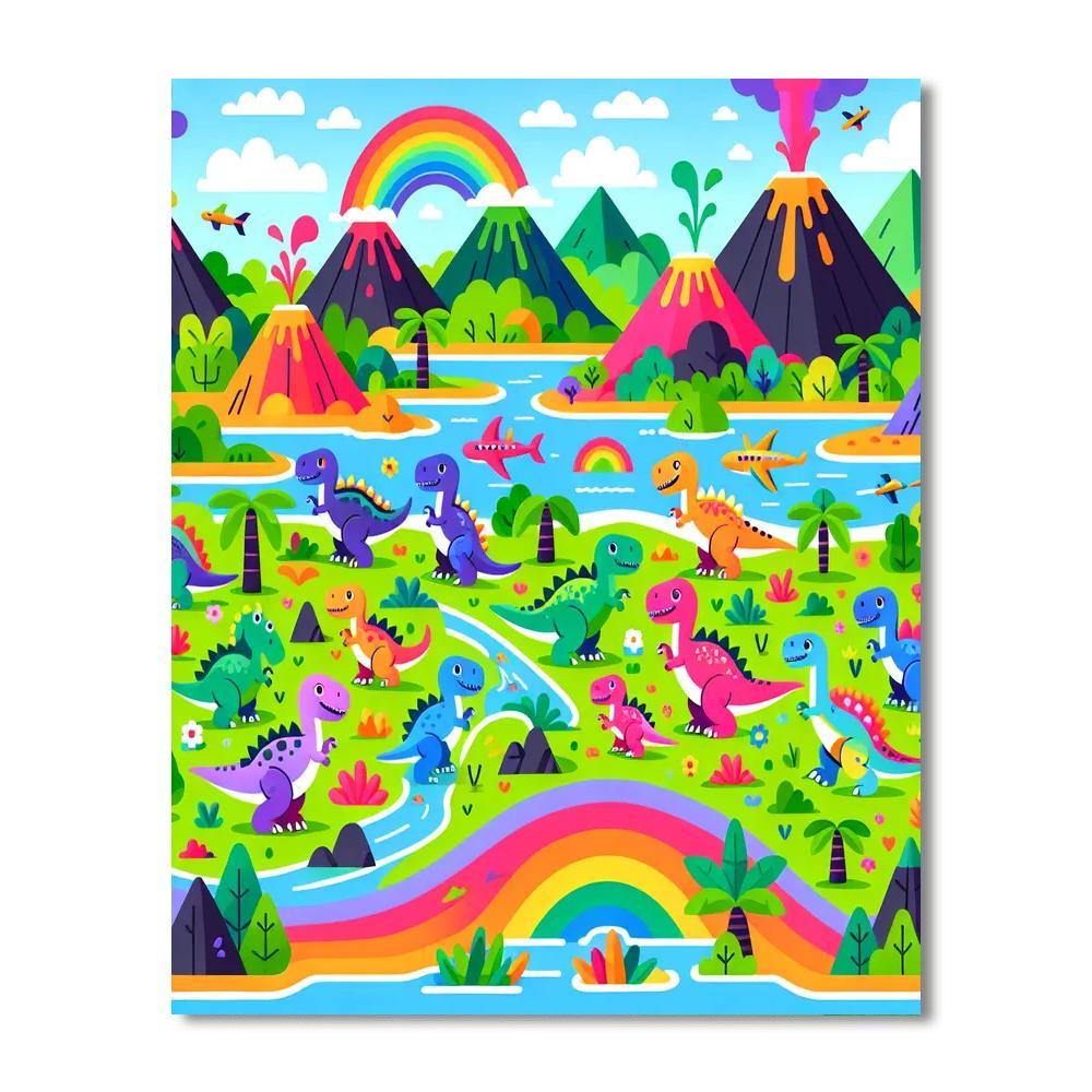 Dino Adventure Club Paint By Numbers Kits