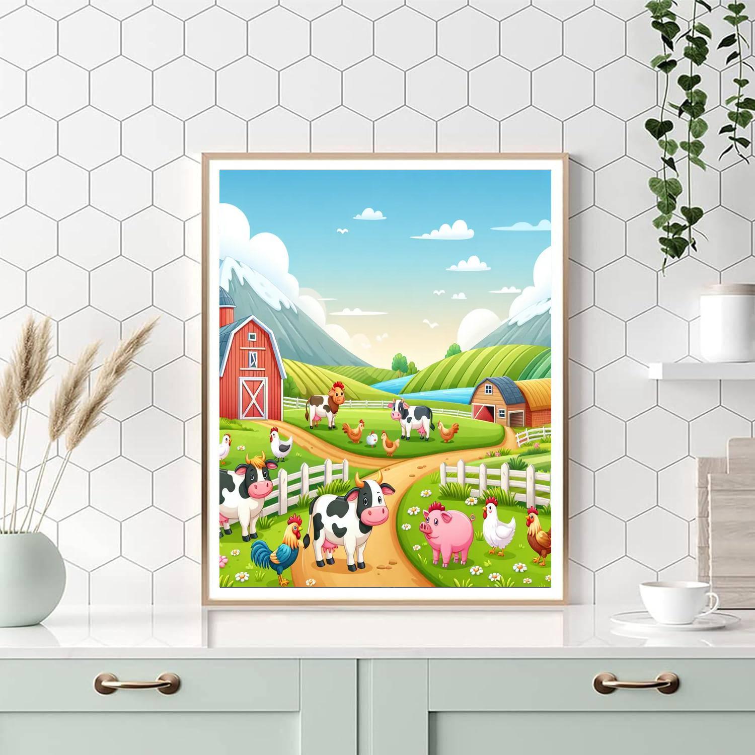 Peaceful Farm Life Numbered Painting Kits