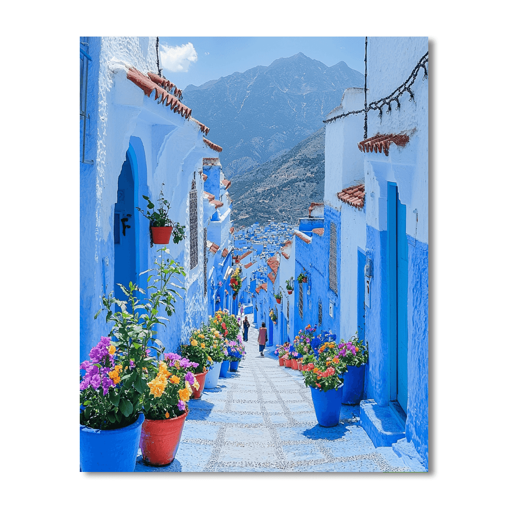 The Blue City Of Chefchaouen DIY Paint By Numbers