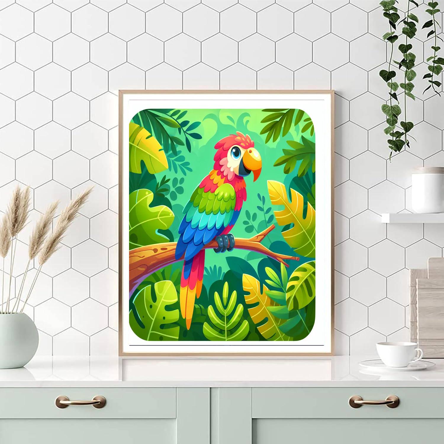 Wild Jungle Parrot Paint By Numbers