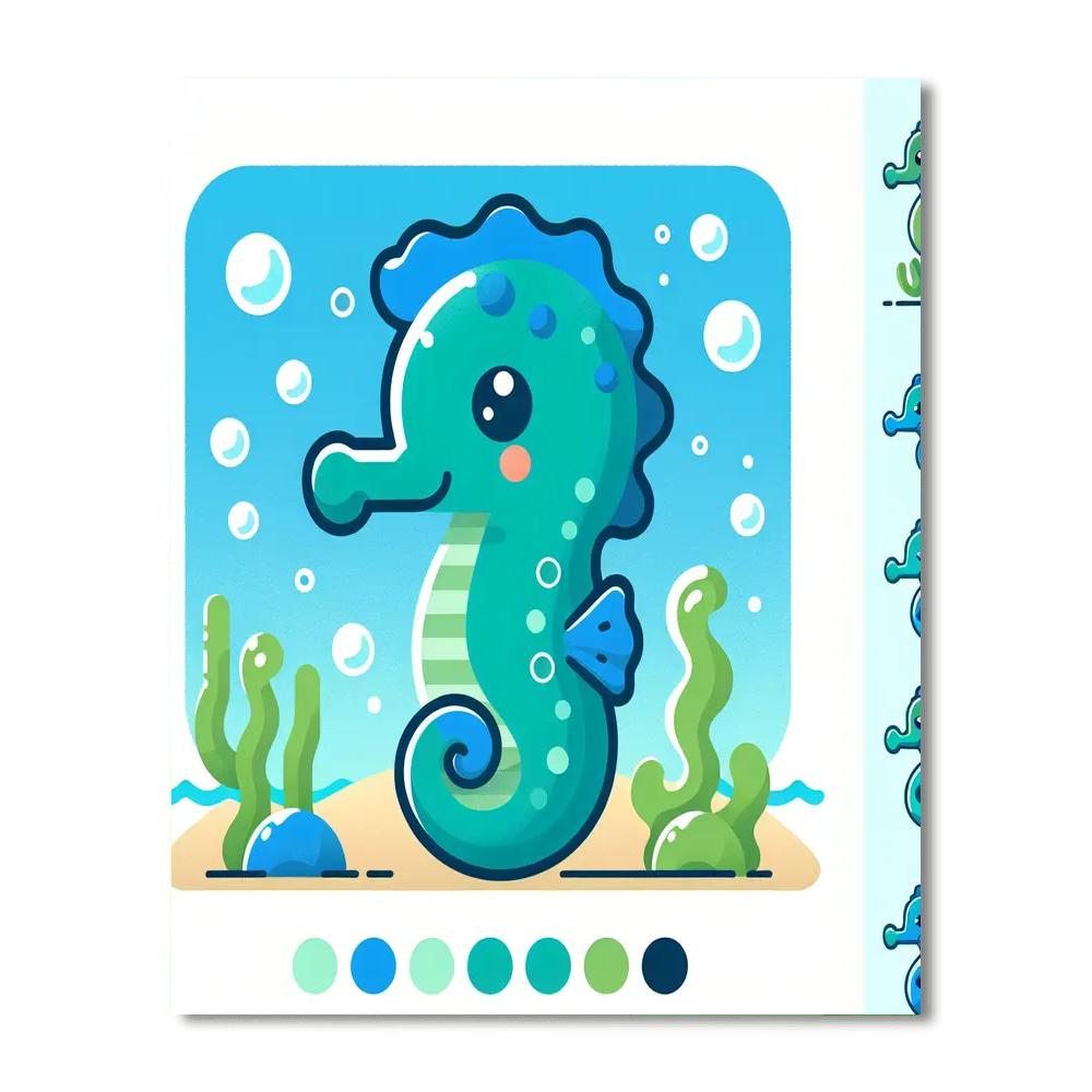 Sailing Seahorse Adventure Paint By Color