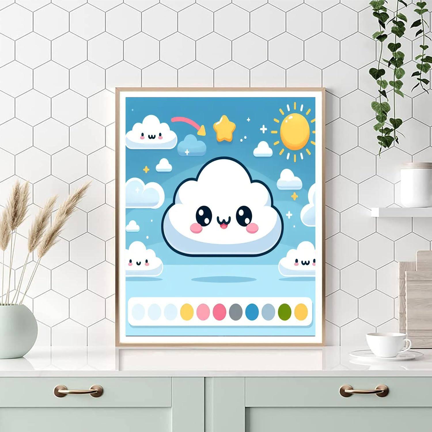 Charming Cloud DIY Paint By Numbers